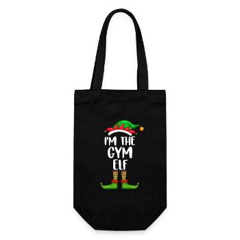 I'm The Gym Elf Shirt Matching Family Christmas - Geschenkbeutel für Flaschen - Schwarz - Vorne