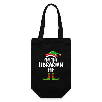 Je suis le bibliothécaire Chemise elfe assortie famille - Sac à bouteille - noir - Devant
