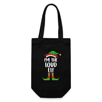 I'm The Loud Elf Shirt Matching Family Christmas - Gift Bag for Bottles - black - Front