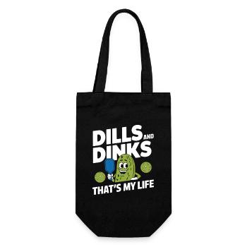 Pickleball Dinkball Dills And Dinks That's My Life - Gift Bag for Bottles - black - Front