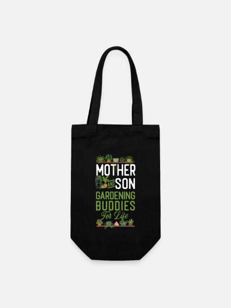 Plant Lover Gardening Mom Son - Geschenkbeutel für Flaschen - Schwarz