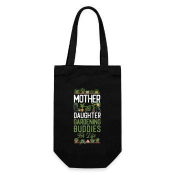 Plant Lover Gardening Mom Daughter - Gift Bag for Bottles - black - Front