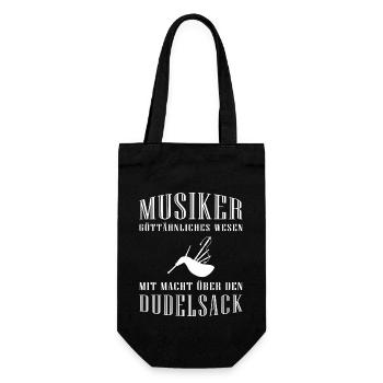 Dudelsackspieler Dudelsack Männer Geschenk - Geschenkbeutel für Flaschen - Schwarz - Vorne