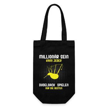 Dudelsackspieler Dudelsack Männer Geschenk - Geschenkbeutel für Flaschen - Schwarz - Vorne