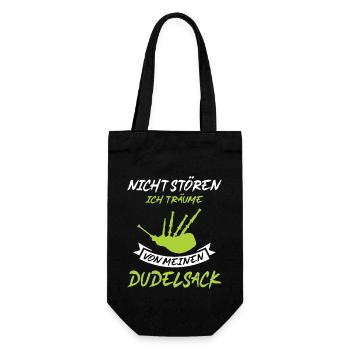 Dudelsackspieler Dudelsack Männer Geschenk - Geschenkbeutel für Flaschen - Schwarz - Vorne