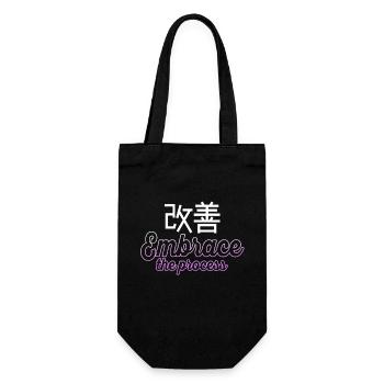 Japanische Kaizen begrüßen den Prozess - Geschenkbeutel für Flaschen - Schwarz - Vorne