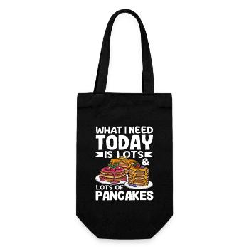 What is needed today is a lot and a lot of pancakes - Gift Bag for Bottles - black - Front