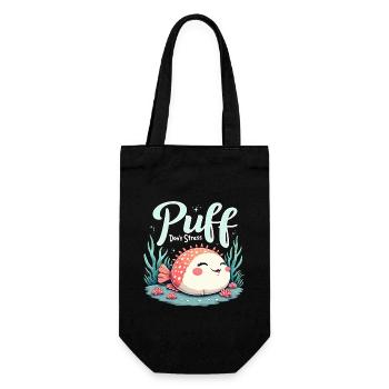 Puffer fish marine life enthusiast Quirky - Gift Bag for Bottles - black - Front