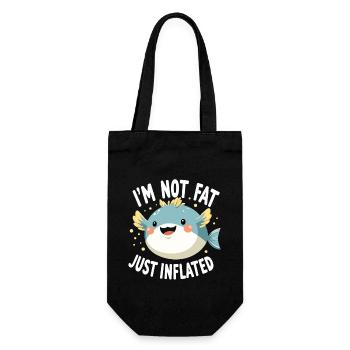 Puffer fish marine life enthusiast Quirky - Gift Bag for Bottles - black - Front
