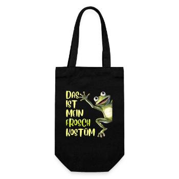 Karneval DAS IST MEIN FROSCH KOSTÜM Lustiges - Geschenkbeutel für Flaschen - Schwarz - Vorne