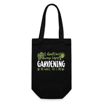 Plant Lover Gardening I Don't - Geschenkbeutel für Flaschen - Schwarz - Vorne