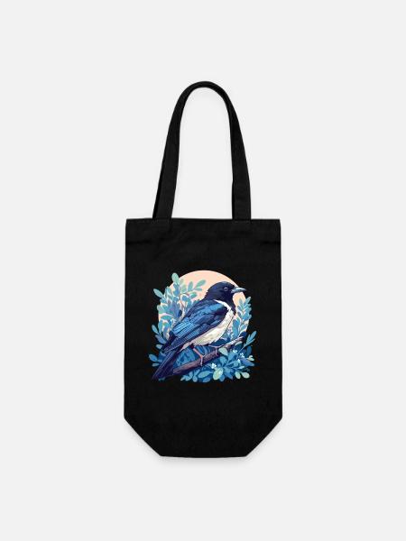Elstern Elster - Geschenkbeutel für Flaschen - Schwarz