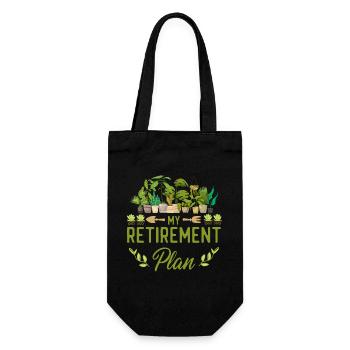 Plant Lover Gardening Retired My - Geschenkbeutel für Flaschen - Schwarz - Vorne