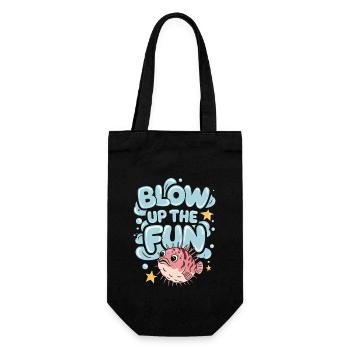 Puffer fish marine life enthusiast Quirky - Gift Bag for Bottles - black - Front