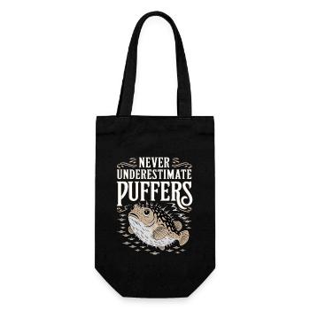 Puffer fish marine life enthusiast Quirky - Gift Bag for Bottles - black - Front