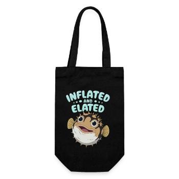 Puffer fish marine life enthusiast Quirky - Gift Bag for Bottles - black - Front