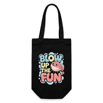 Puffer fish marine life enthusiast Quirky - Gift Bag for Bottles - black - Front