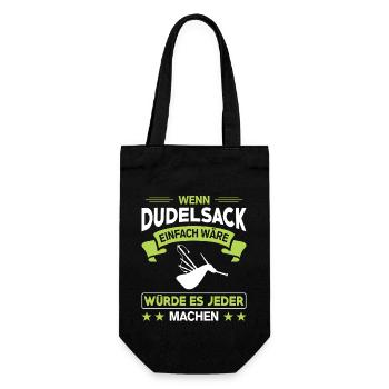 Dudelsackspieler Dudelsack Männer Geschenk - Geschenkbeutel für Flaschen - Schwarz - Vorne