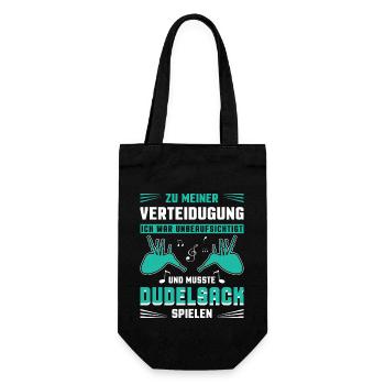 Dudelsackspieler Dudelsack Männer Geschenk - Geschenkbeutel für Flaschen - Schwarz - Vorne