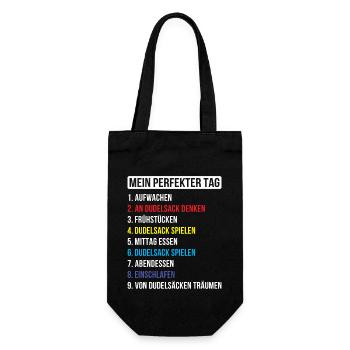 Dudelsackspieler Dudelsack Männer Geschenk - Geschenkbeutel für Flaschen - Schwarz - Vorne