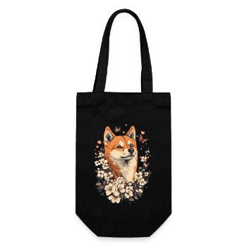 Hund - Geschenkbeutel für Flaschen - Schwarz - Vorne