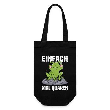Karneval Party EINFACH MAL QUACKEN Lustiges - Geschenkbeutel für Flaschen - Schwarz - Vorne
