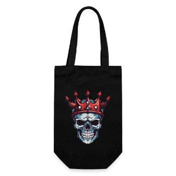 Crâne Roi Couronne - Sac à bouteille - noir - Devant
