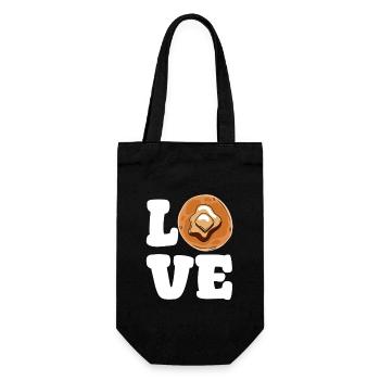 Love for Pancakes Breakfast Lovers - Gift Bag for Bottles - black - Front