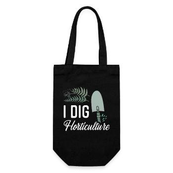 Plant Lover Gardening Pun I Dig - Gift Bag for Bottles - black - Front