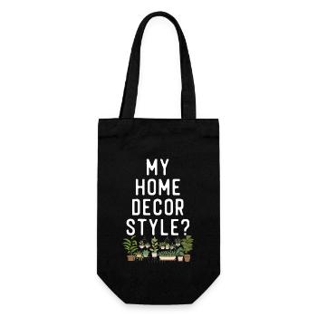 Plant Lover Gardening My Home - Gift Bag for Bottles - black - Front
