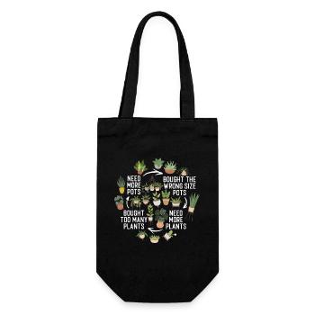 Plant Lover Gardening Need More - Geschenkbeutel für Flaschen - Schwarz - Vorne