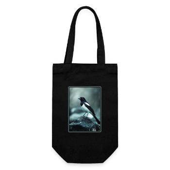 Elstern Elster - Geschenkbeutel für Flaschen - Schwarz - Vorne