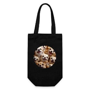 Chihuahua - Geschenkbeutel für Flaschen - Schwarz - Vorne