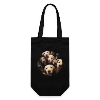 Labrador Retriever - Geschenkbeutel für Flaschen - Schwarz - Vorne