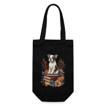 Hund - Geschenkbeutel für Flaschen - Schwarz - Vorne