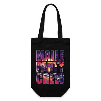 Malle Party Crew Mallorca Urlaub - Geschenkbeutel für Flaschen - Schwarz - Vorne