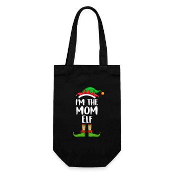 Je suis la maman elfe chemise assortie Noël en famille - Sac à bouteille - noir - Devant