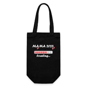 Maman 2025 Cadeau Femmes Dames Mère Enceinte - Sac à bouteille - noir - Devant