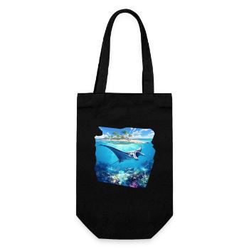 Manta Rays Manta Rays - Gift Bag for Bottles - black - Front