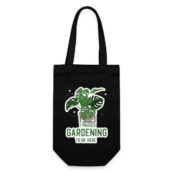 Plant Lover Gardening Monstera I - Geschenkbeutel für Flaschen - Schwarz - Vorne
