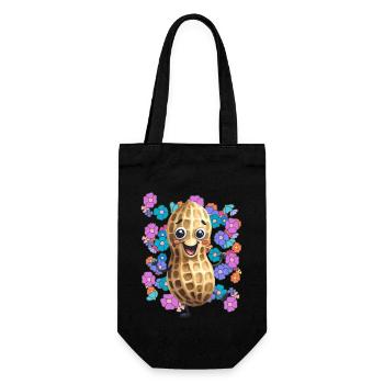 cacahuète Nature amoureux Fleurs d’été Danse Noix - Sac à bouteille - noir - Devant