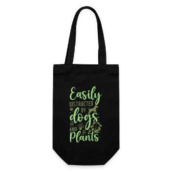 Plant Lover Jardinage Chien Facilement - Sac à bouteille - noir - Devant