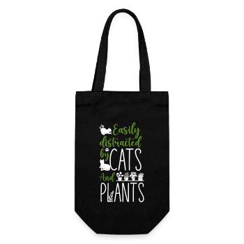 Plant Lover Jardinage Chat Facilement - Sac à bouteille - noir - Devant
