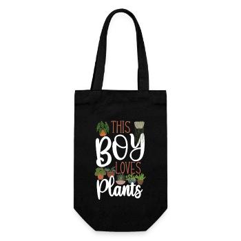 Plant Lover Gardening Boy This Boy - Gift Bag for Bottles - black - Front