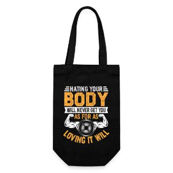 Aimez votre corps Fitness Motivation - Sac à bouteille - noir - Devant