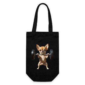 Chihuahua - Geschenkbeutel für Flaschen - Schwarz - Vorne