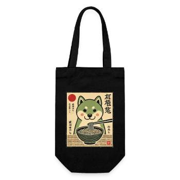 Ramen Shiba Inu Japanese Streetwear Ukiyo-E - Gift Bag for Bottles - black - Front