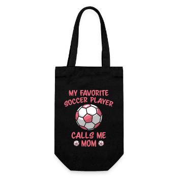 Soccer Saying Mom Funny Soccer Player Gift - Gift Bag for Bottles - black - Front