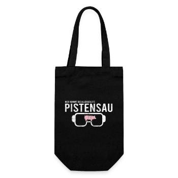 Pistensau Skier Fun Shirt - Sac à bouteille - noir - Devant