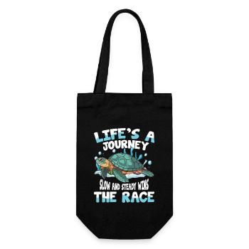 Dive with the Turtles - Ocean Lover für Ozean - Geschenkbeutel für Flaschen - Schwarz - Vorne